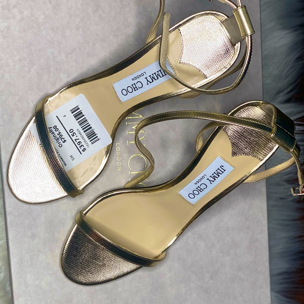 Jimmy Choo Minny 85  Light Gold!!!! Size 39!